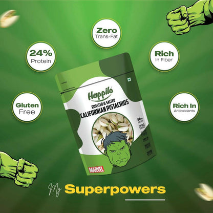 Happilo Roasted & Salted Californian Pistachios-Marvel Hulk Edition
