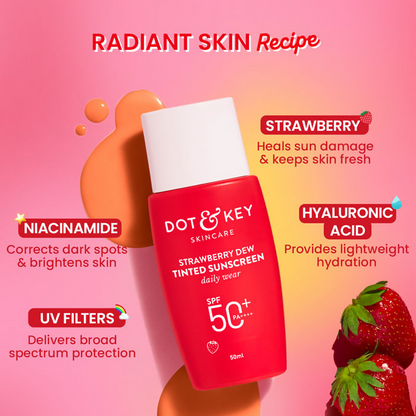 Dot & Key Strawberry Dew Tinted Sunscreen SPF 50+ PA++++ - 07 Caramel