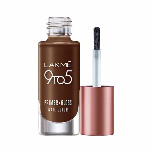 Lakme 9 to 5 Primer + Gloss Nail Colour - Woody Desk - DrMediCart