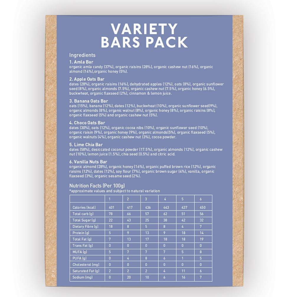 Nourish Organics Variety Bars Pack