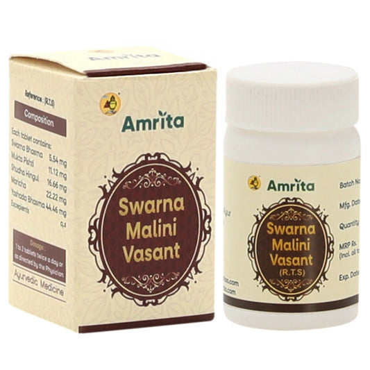 Buy Amrita Swarna Malini Vasant Ras Tablets from DrMediCart, Ship from India to USA