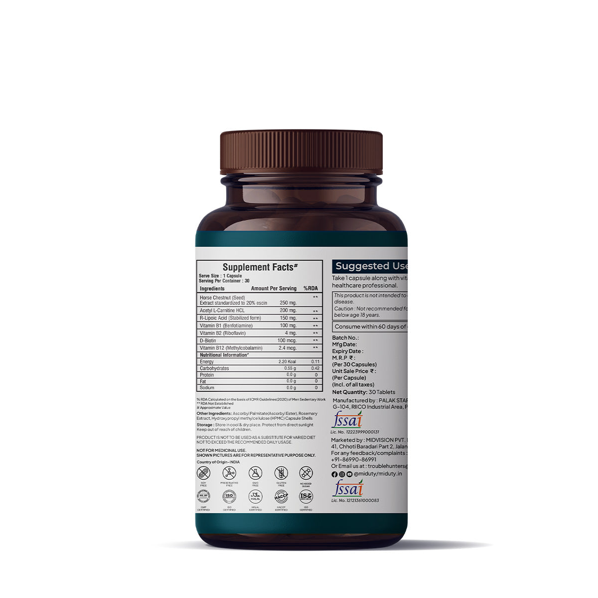 Miduty by Palak Notes Nerve Pain Relief Capsules