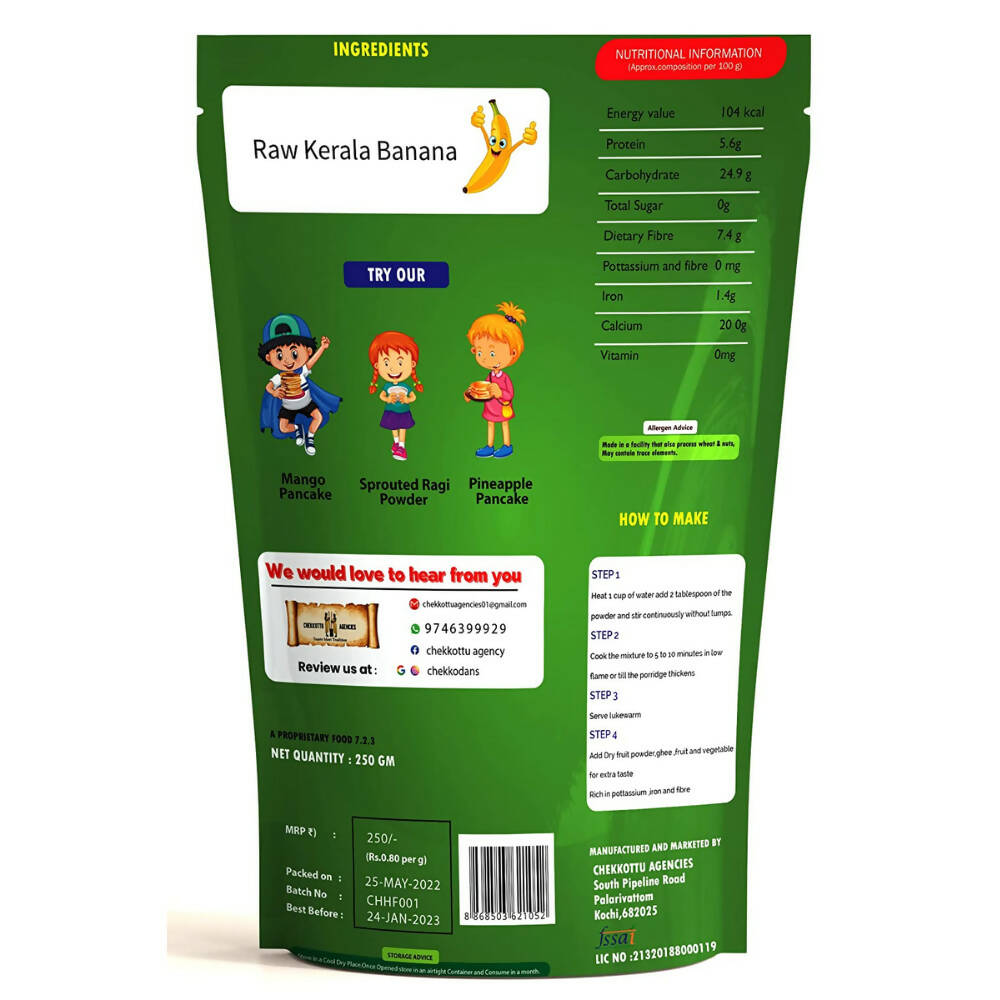 Happy Face Ready To Eat Kerala Raw Banana Powder Porridge With No Artificial Flavour For Kids