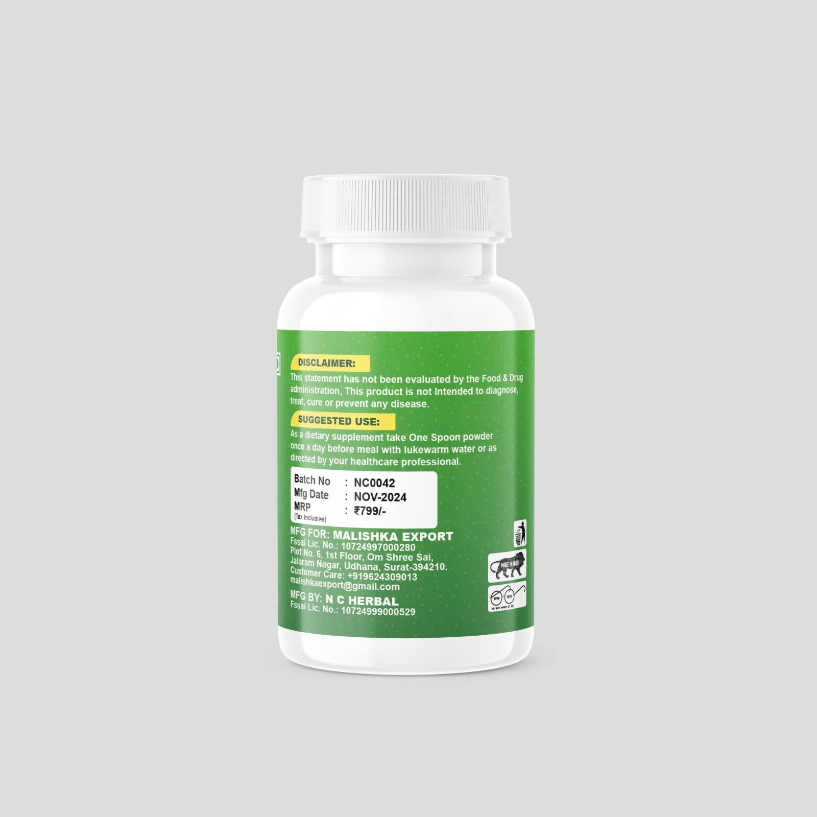 Jayshankar Ayurved Original Vitamin B12 Green Food Powder