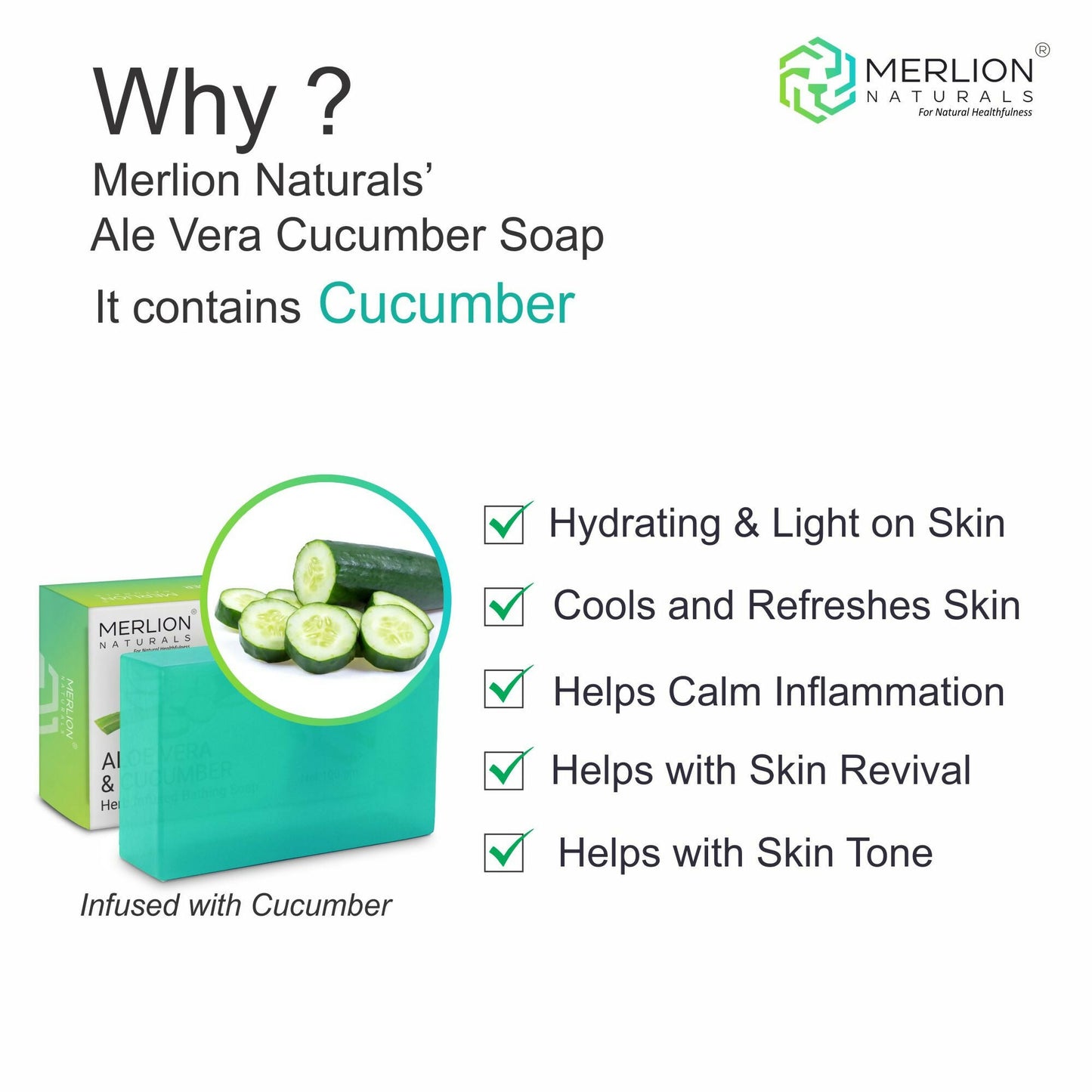 Merlion Naturals Aloe Vera & Cucumber Glycerine Soap