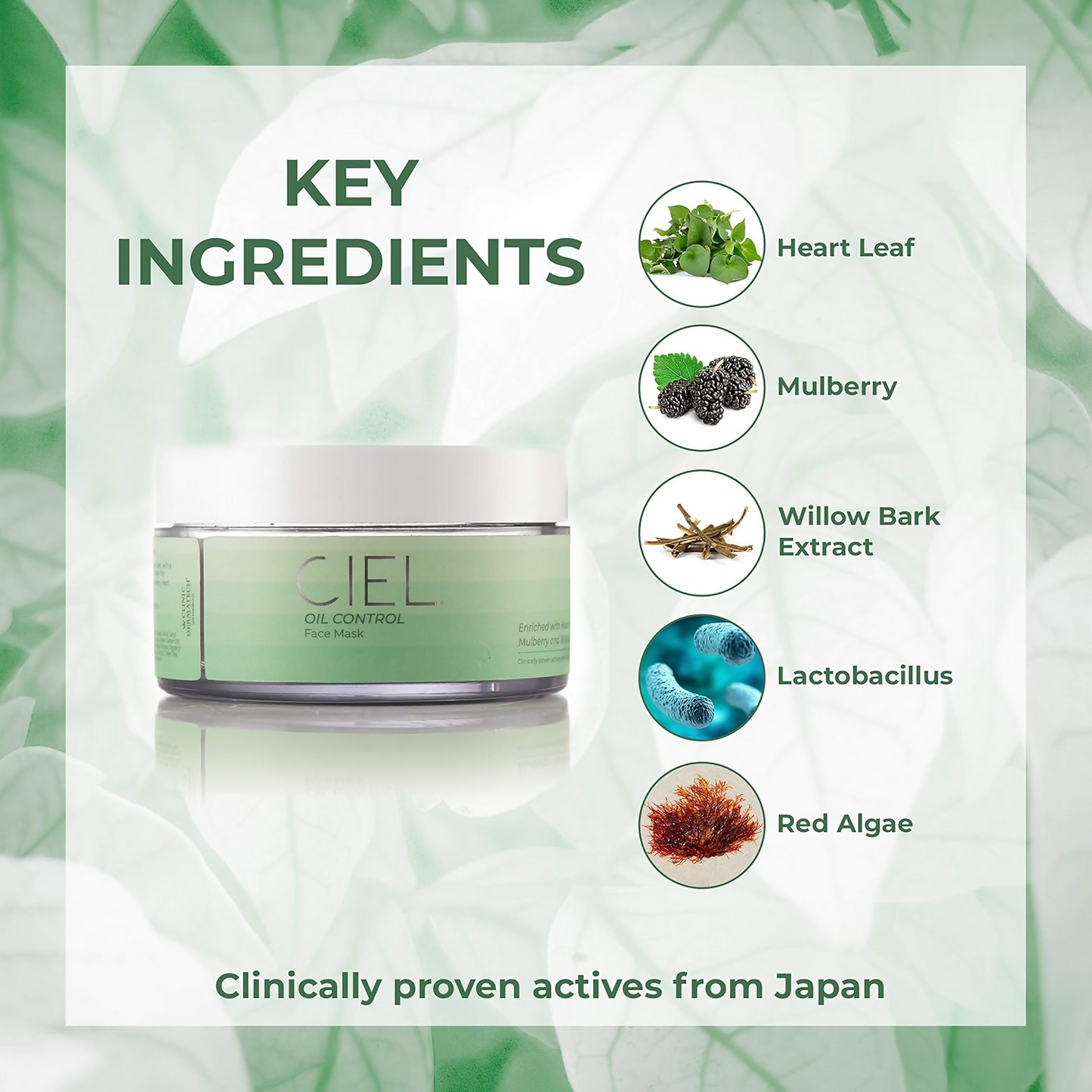 Ciel Oil Control Face Mask For Glowing Skin