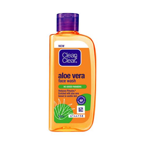 Clean & Clear Aloe Vera Face Wash - Gentle Hydrating Cleanser for Oily Skin