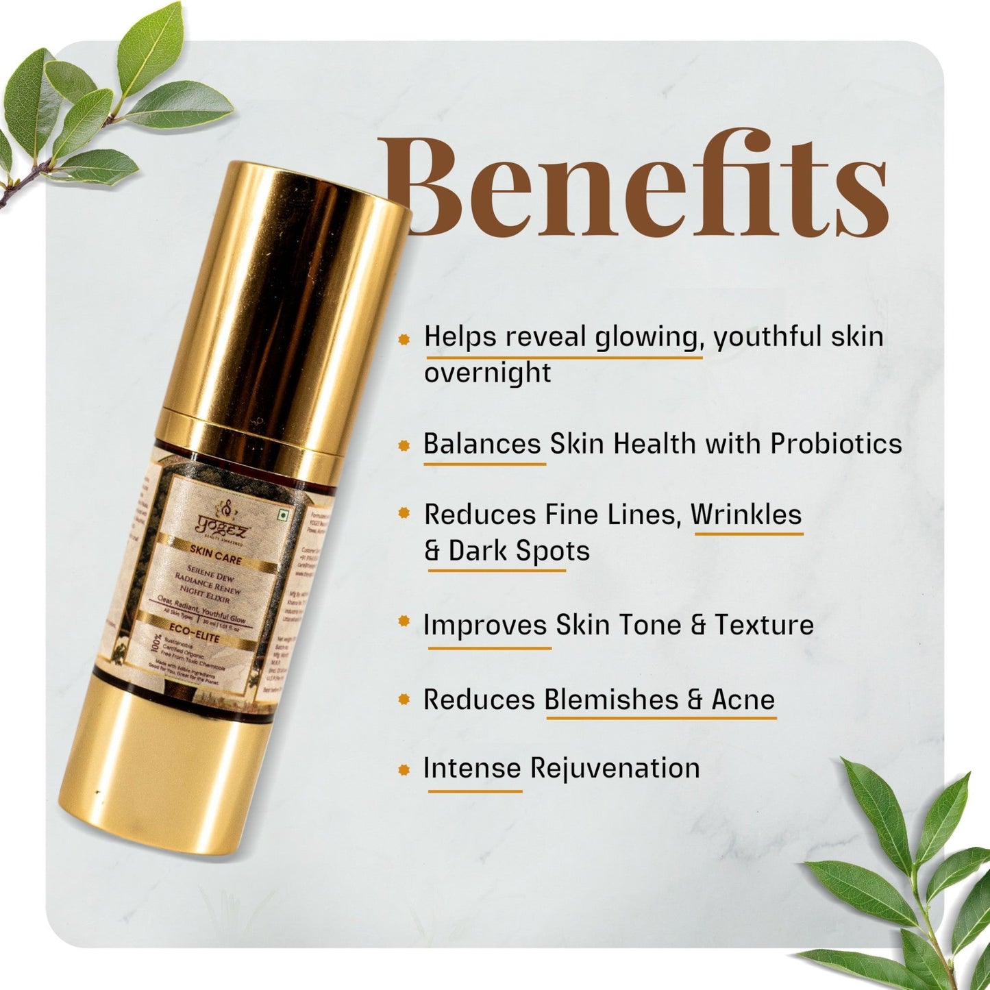 Yogez Serene Dew Radiance Renew Night Elixir