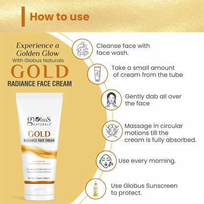 Globus Naturals Gold Radiance Anti Ageing & Brightening Face Cream