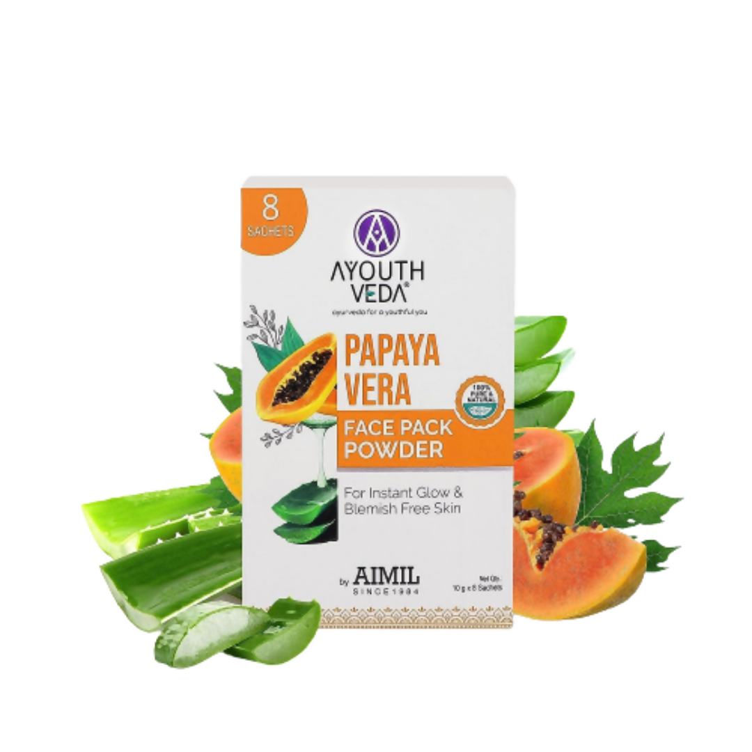 Buy Ayouthveda Papaya Vera Face Pack Powder from DrMediCart, Ship from India to USA