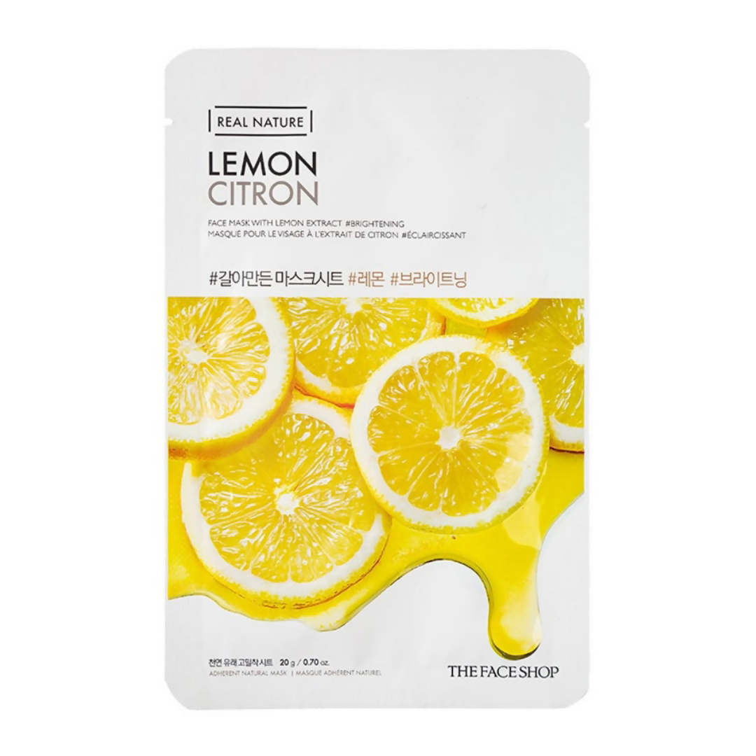 The Face Shop Real Nature Lemon Face Mask - Korean Skincare
