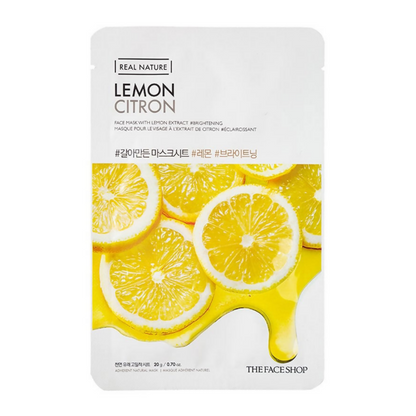 The Face Shop Real Nature Lemon Face Mask - Korean Skincare