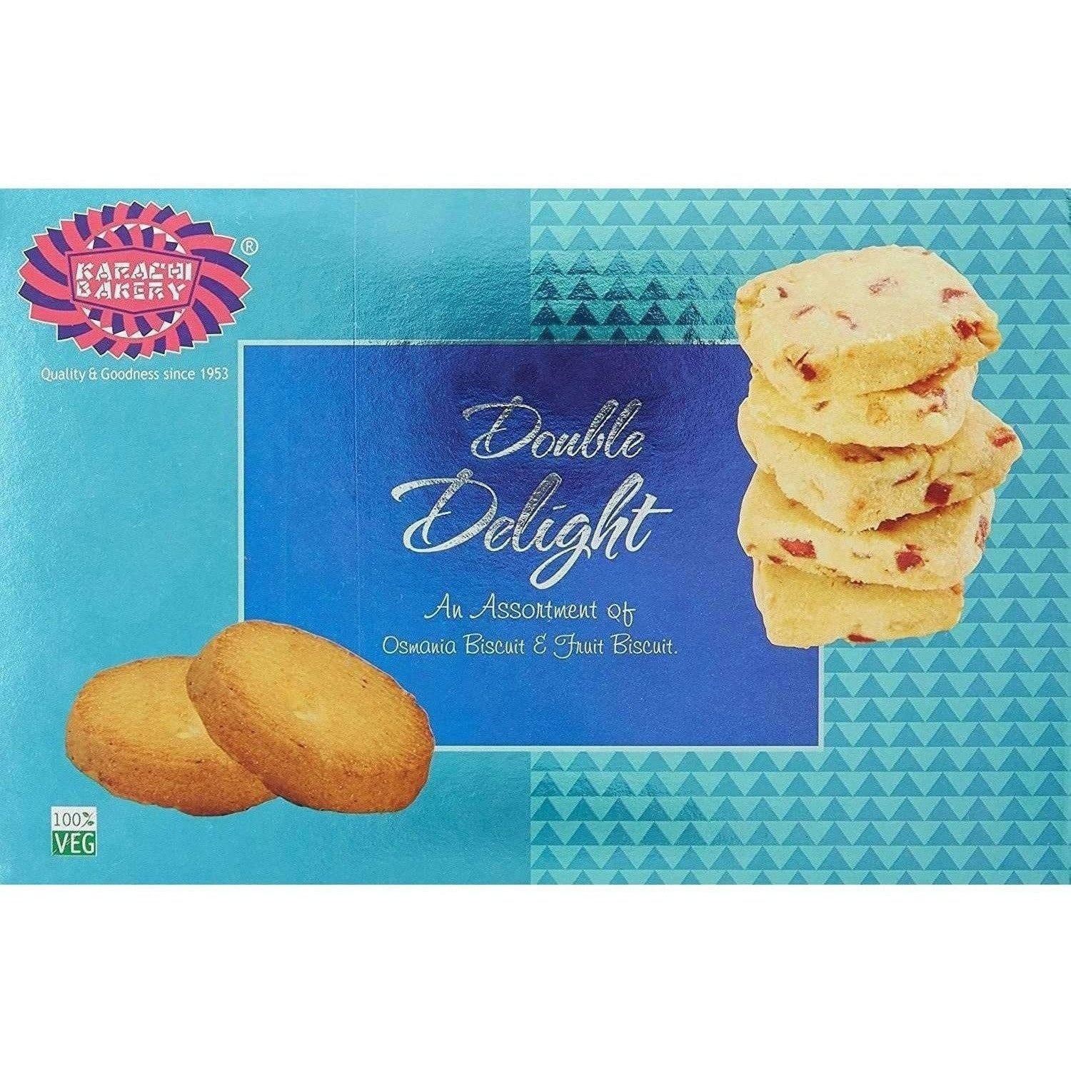 Buy Karachi Bakery Double Delight Fruit Biscuit with Osmania from DrMediCart, Ship from India to USA