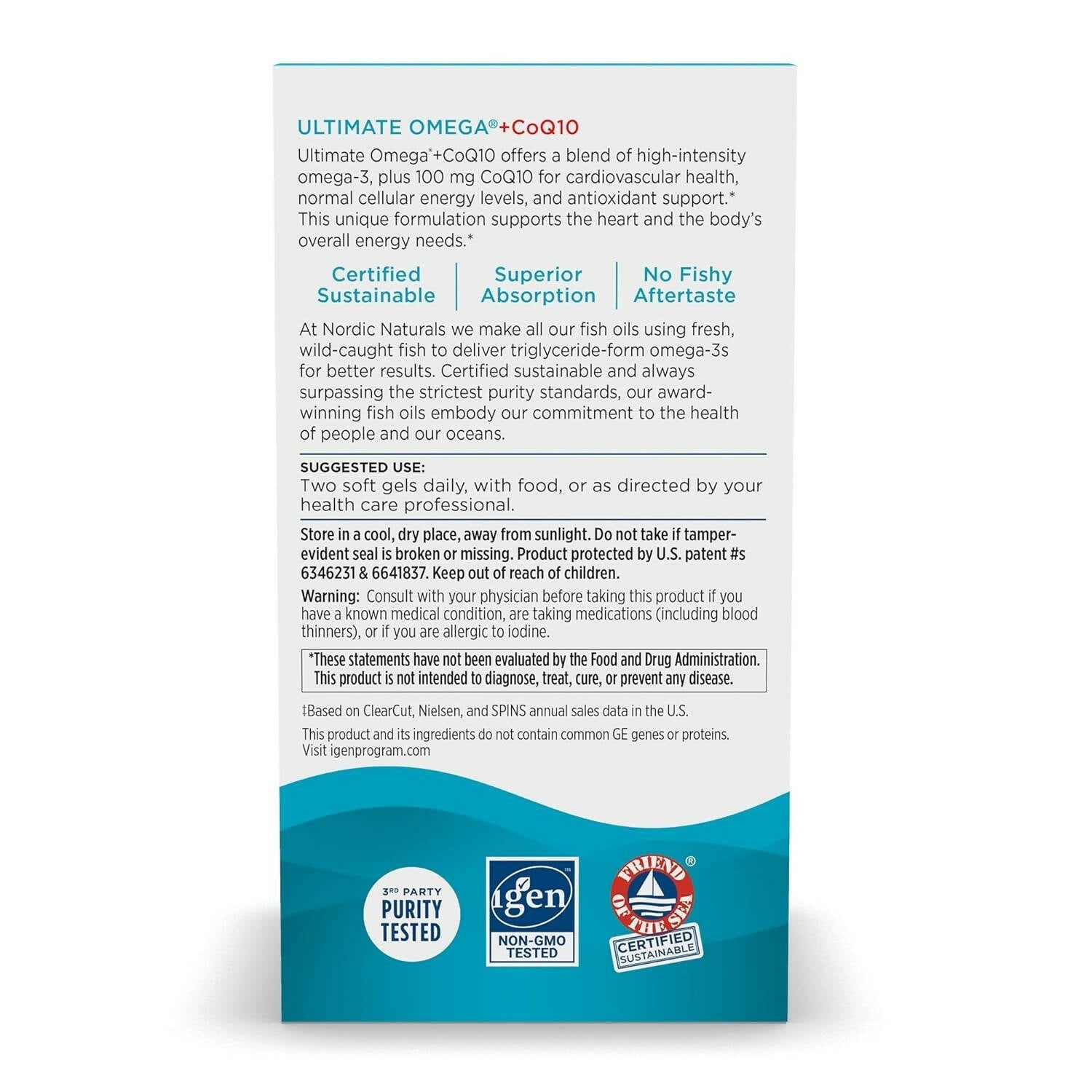 Nordic Naturals Ultimate Omega + CoQ10 Supplement Softgels