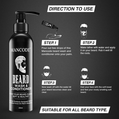 Mancode Beard Wash And Conditioner