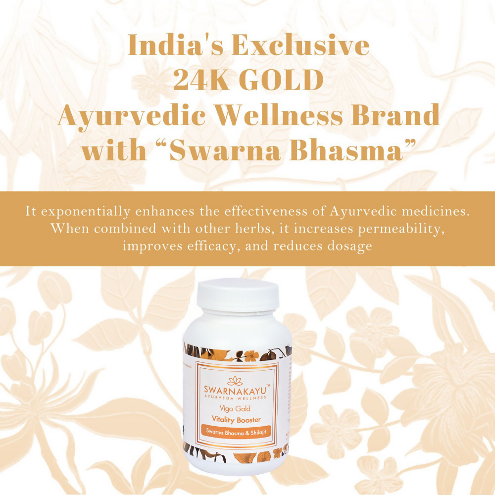 Swarnakayu Vigo Gold Vitality Booster Tablets With Swarna Bhasma & Sj