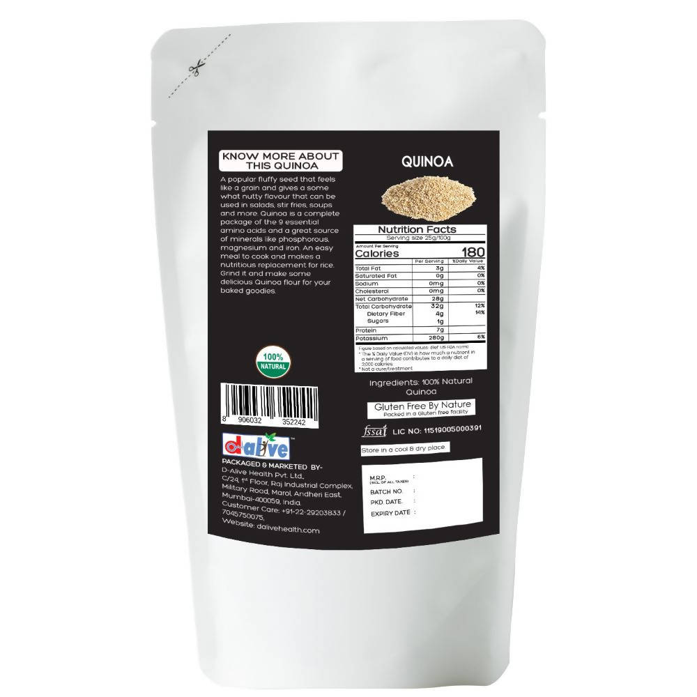D-Alive Honestly Organic Quinoa - Drmedicart