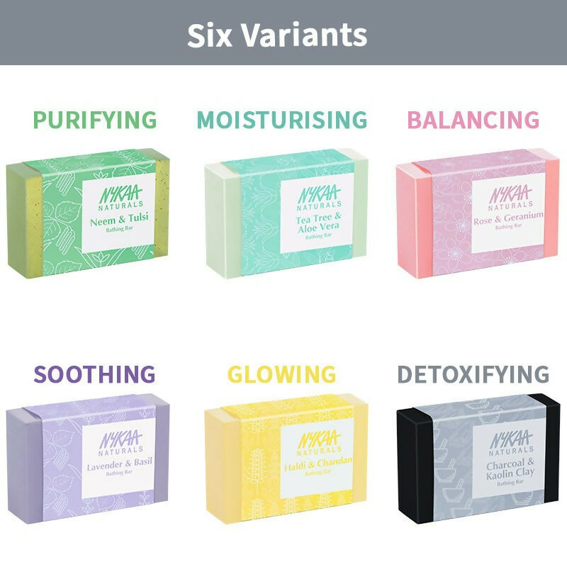 Nykaa Naturals Charcoal & Kaolin Clay Detox Bathing Soap - Drmedicart