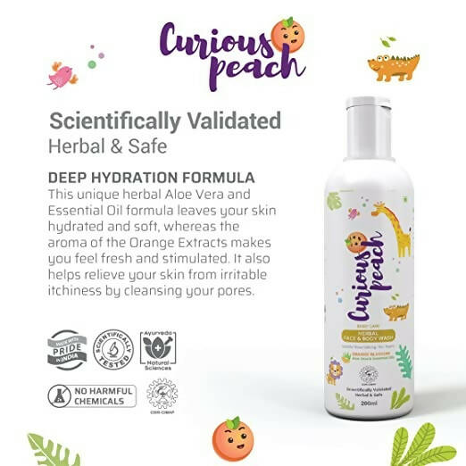Curious Peach Herbal Face & Body Wash