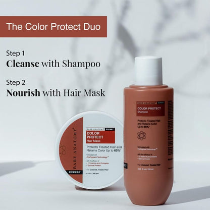 Bare Anatomy Expert Color Protect Hair Mask & Shampoo for Retains Color Upto 8 Weeks, Repairs Damage