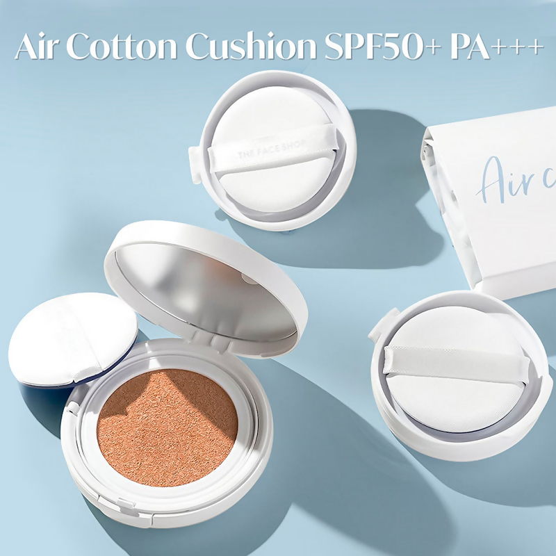 The Face Shop Air Cotton Cushion SPF 50+ PA++++ - 205 Dark Beige