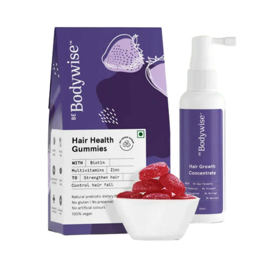 BeBodywise Hair Growth Concentrate and Hair Health Gummies - DrMediCart