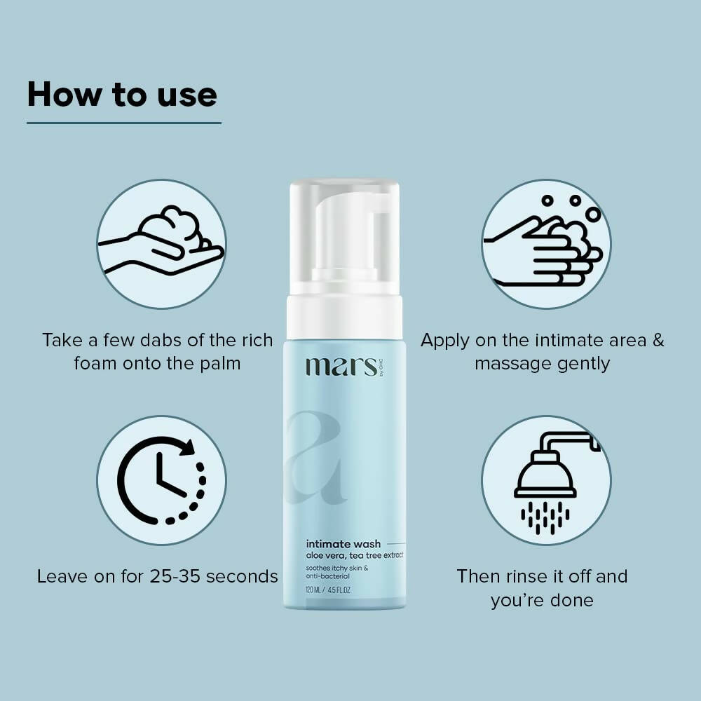 Mars By GHC Natural Intimate Wash for Men with Aloe Vera, Tea Tree Extract - DrMediCart