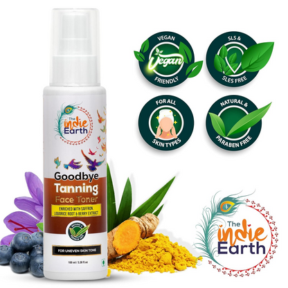 The Indie Earth Goodbye Tanning (Skin Brightening) Face Toner