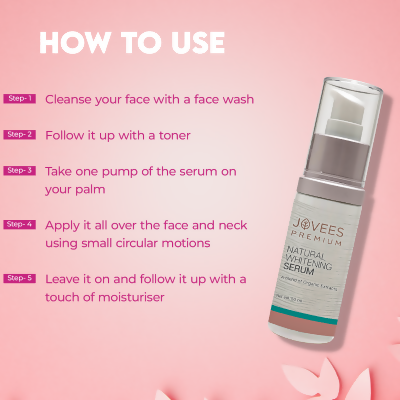 Jovees Premium Natural Whitening Serum Clarifies & Hydrates