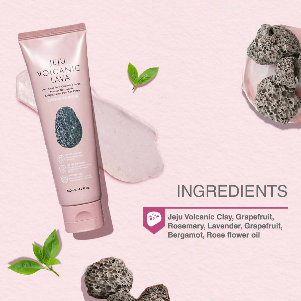 The Face Shop Jeju Volcanic Lava Cleansing Foam - Korean Skincare