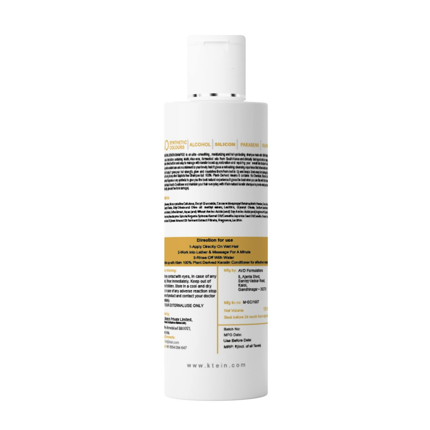 Ktein Natural Plant Derived Keratin Shampoo