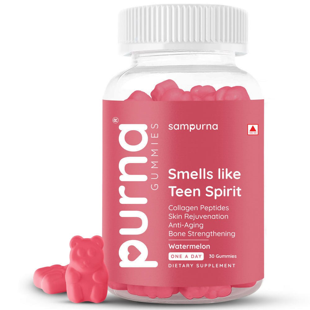 Purna Sampurna Smells Like Teen Spirit Collagen Peptides Gummies - Watermelon