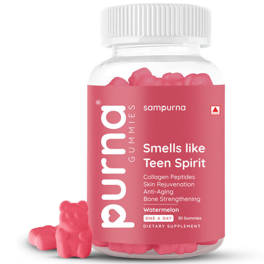 Purna Sampurna Smells Like Teen Spirit Collagen Peptides Gummies - Watermelon