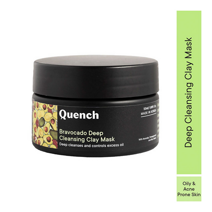 Quench Vitamin E Deep Cleansing Clay Mask with Avocado Removes Impurities & Refines Pores