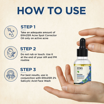 Enn Active Acne Treatment Spot Corrector Oil With Tea Tree Oil - Removes Acne Scars