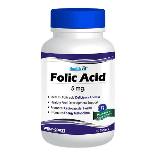 Buy Healthvit Folic Acid 5mg Tablets for Folic acid from DrMediCart, Ship from India to USA