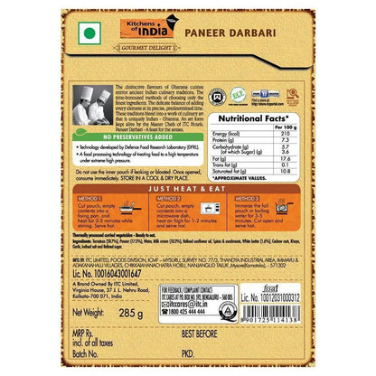Kitchens of India Paneer Darbari