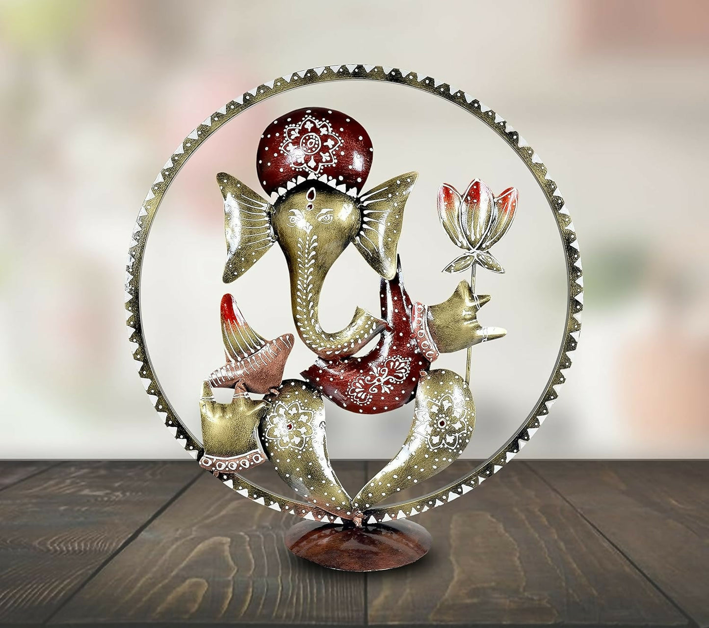 Buy Umi Ganesha Idol in Cirle Decorative Handicraft Showpiece Ganesha Idol