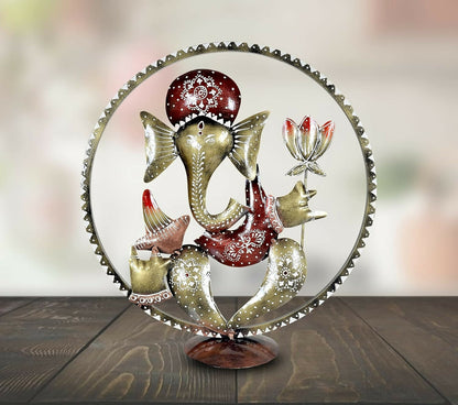 Buy Umi Ganesha Idol in Cirle Decorative Handicraft Showpiece Ganesha Idol