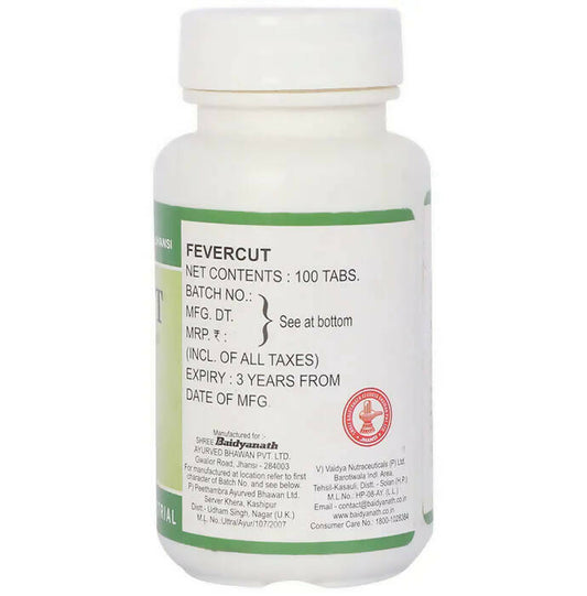 Buy Baidyanath Jhansi Fevercut Tablets from DrMediCart, Ship from India to USA