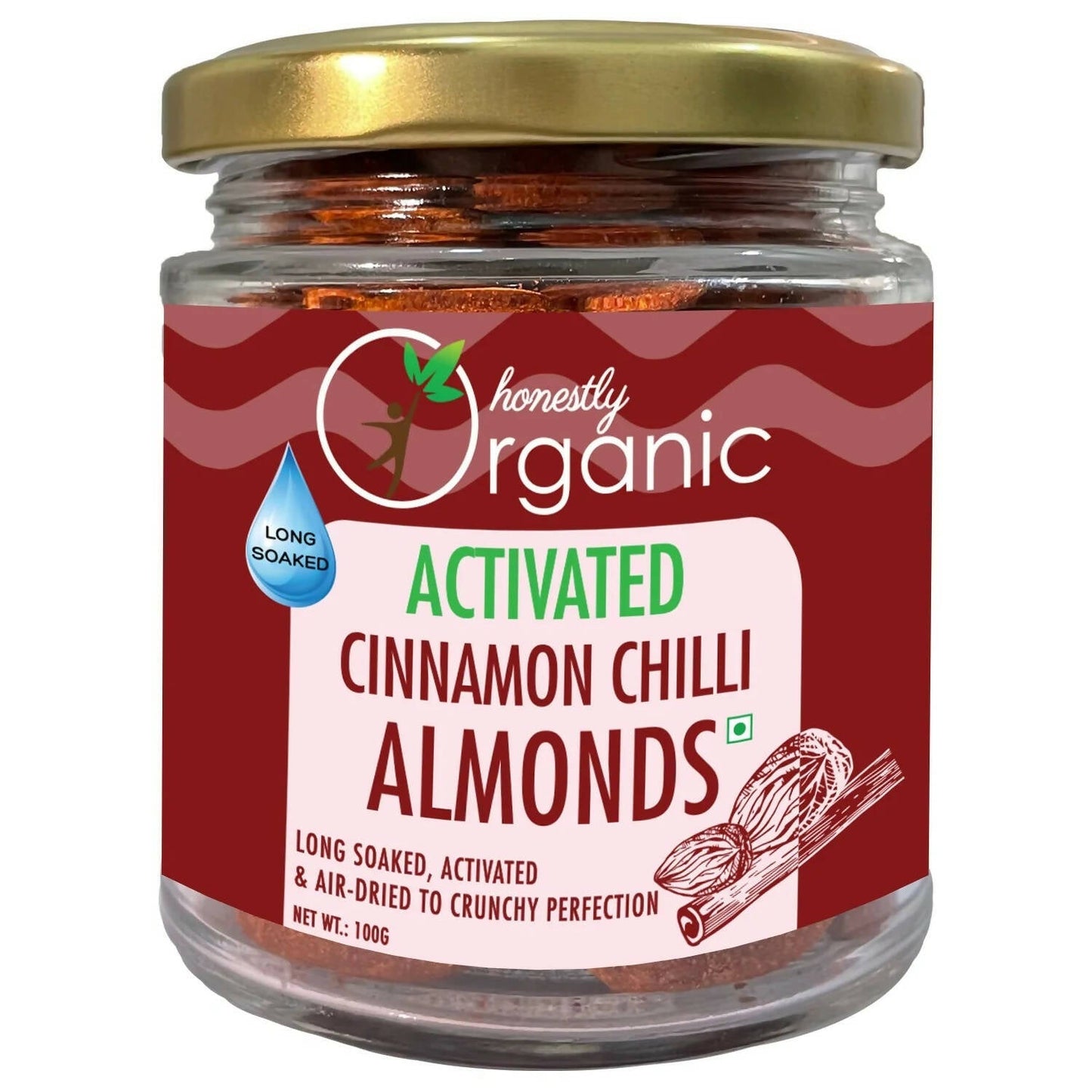 D-Alive Honestly Organic Activated Cinnamon Chilli Almonds - Drmedicart
