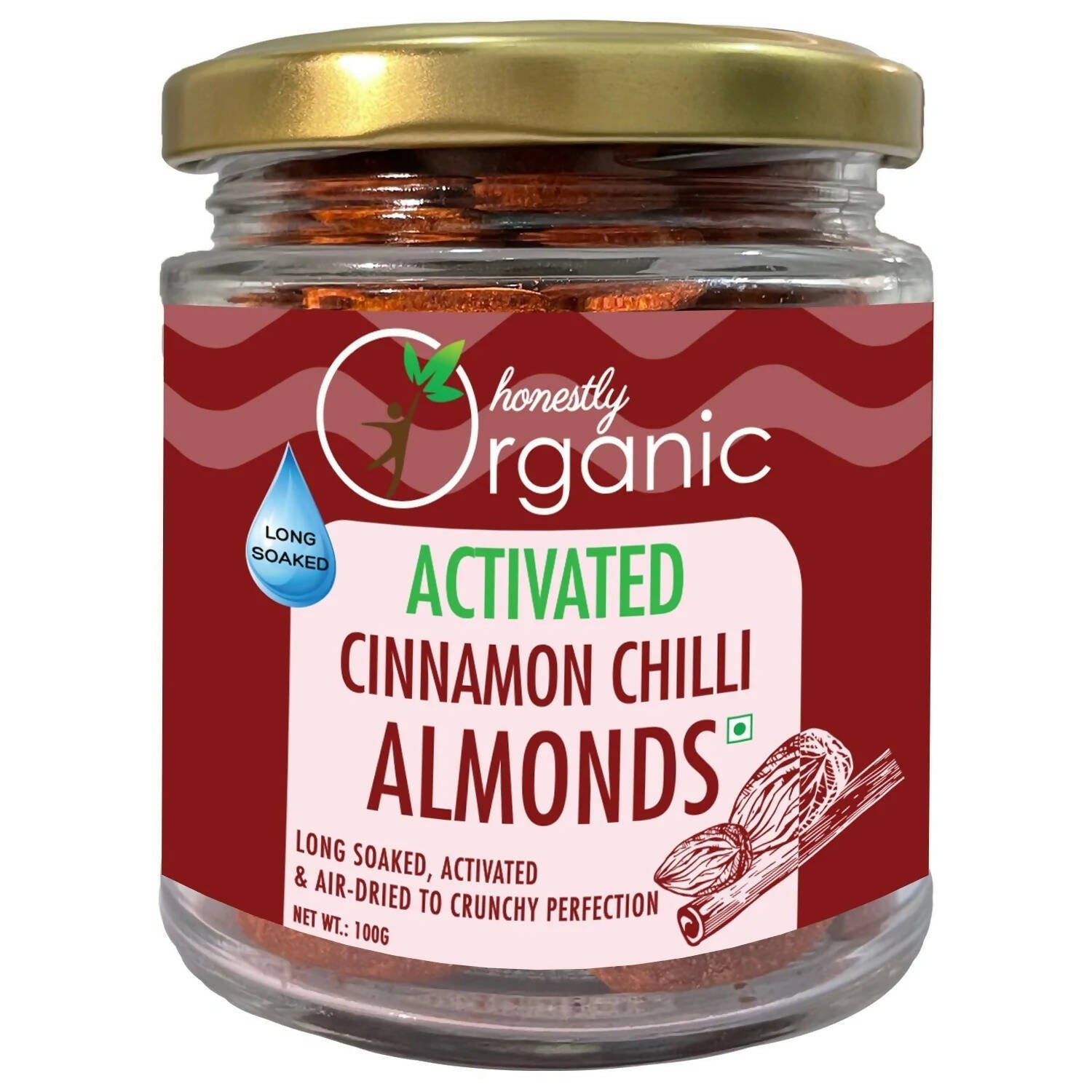 D-Alive Honestly Organic Activated Cinnamon Chilli Almonds - Drmedicart