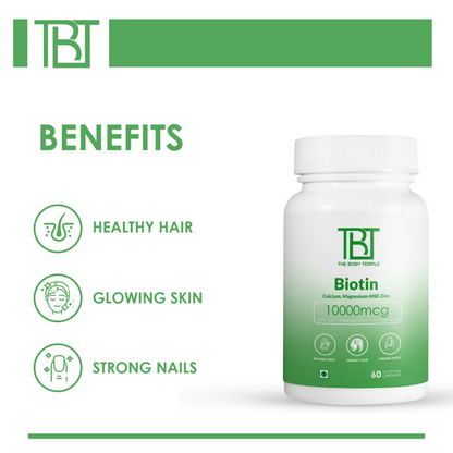 The Body Temple Biotin 10000mcg For Hair Growth and Healthy Skin