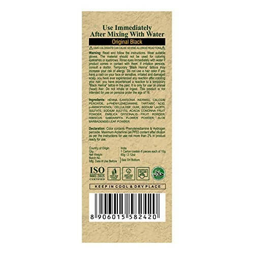 Nisha Nature Mate Henna Based Hair Black Color Powder - DrMediCart