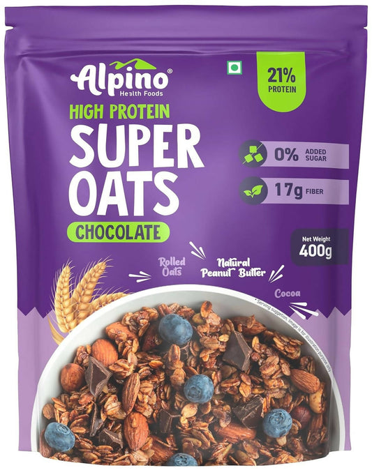 Buy Alpino High Protein Super Rolled Oats Chocolate from DrMediCart, Ship from India to USA