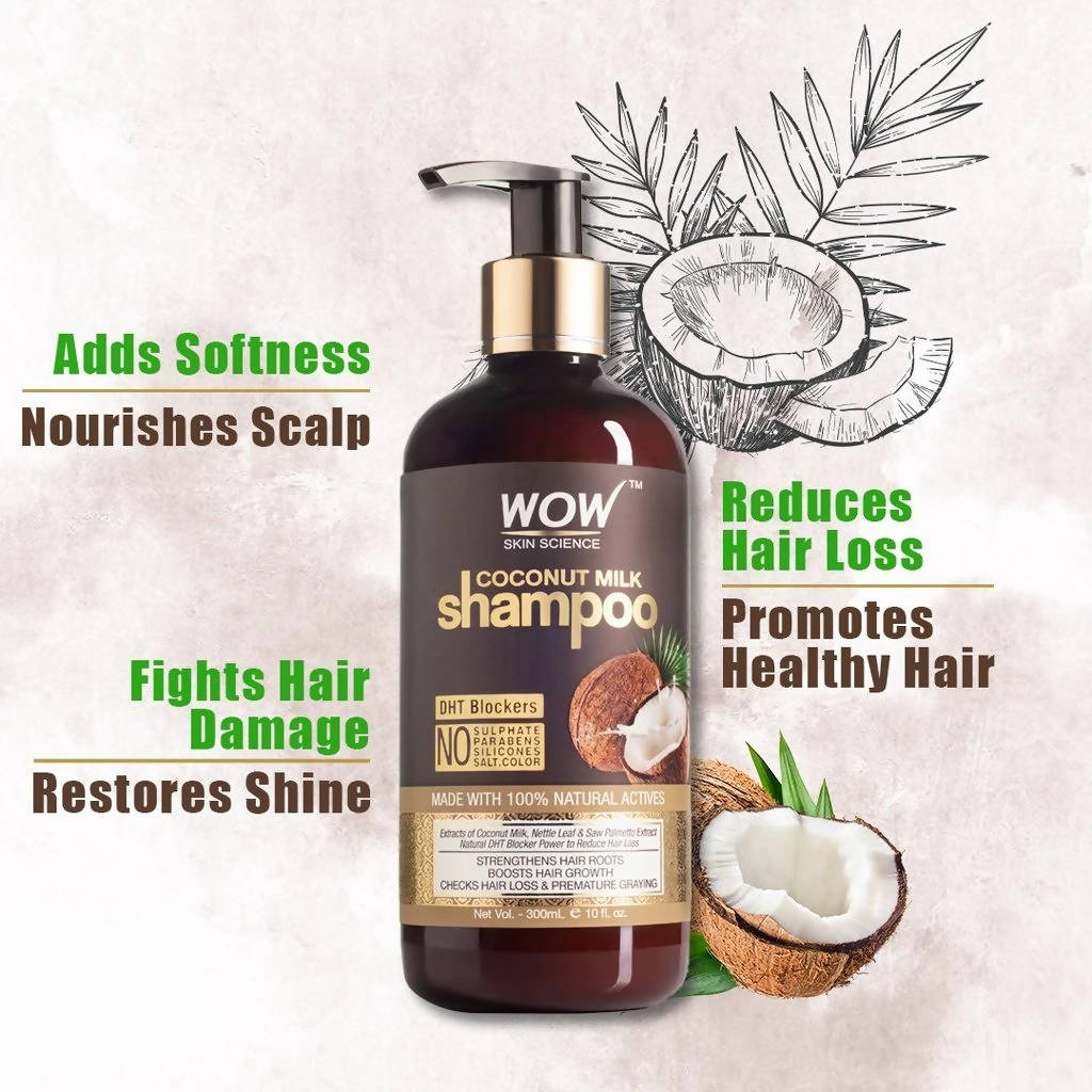 Wow Skin Science Coconut Milk Shampoo - Drmedicart