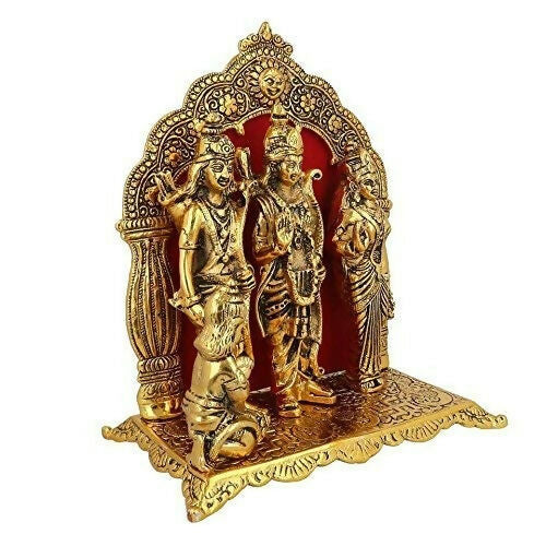 Lavanaya Brands - Gold-Polished Ram Darbar Murti