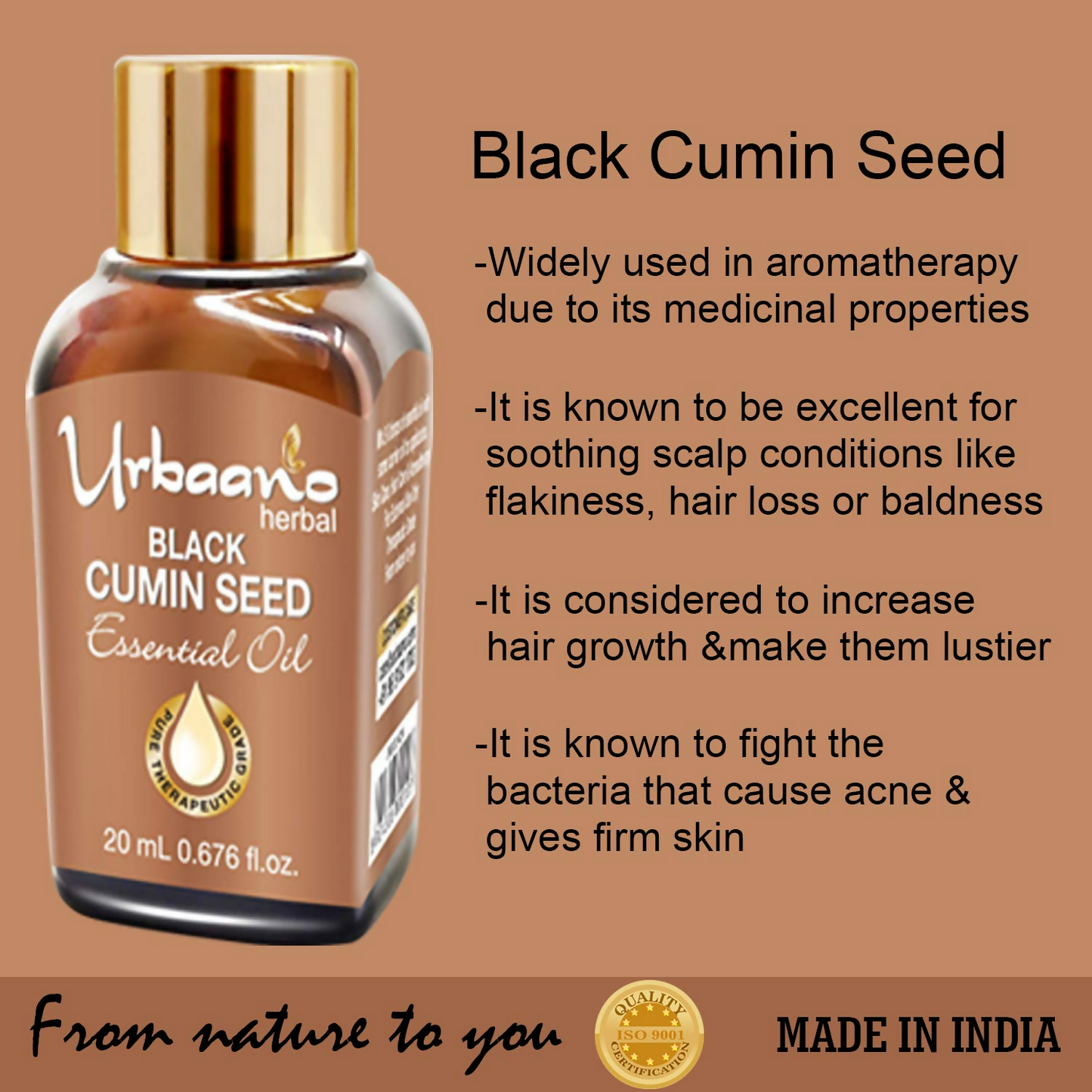Urbaano Herbal Black Cumin Seed Essential Oil