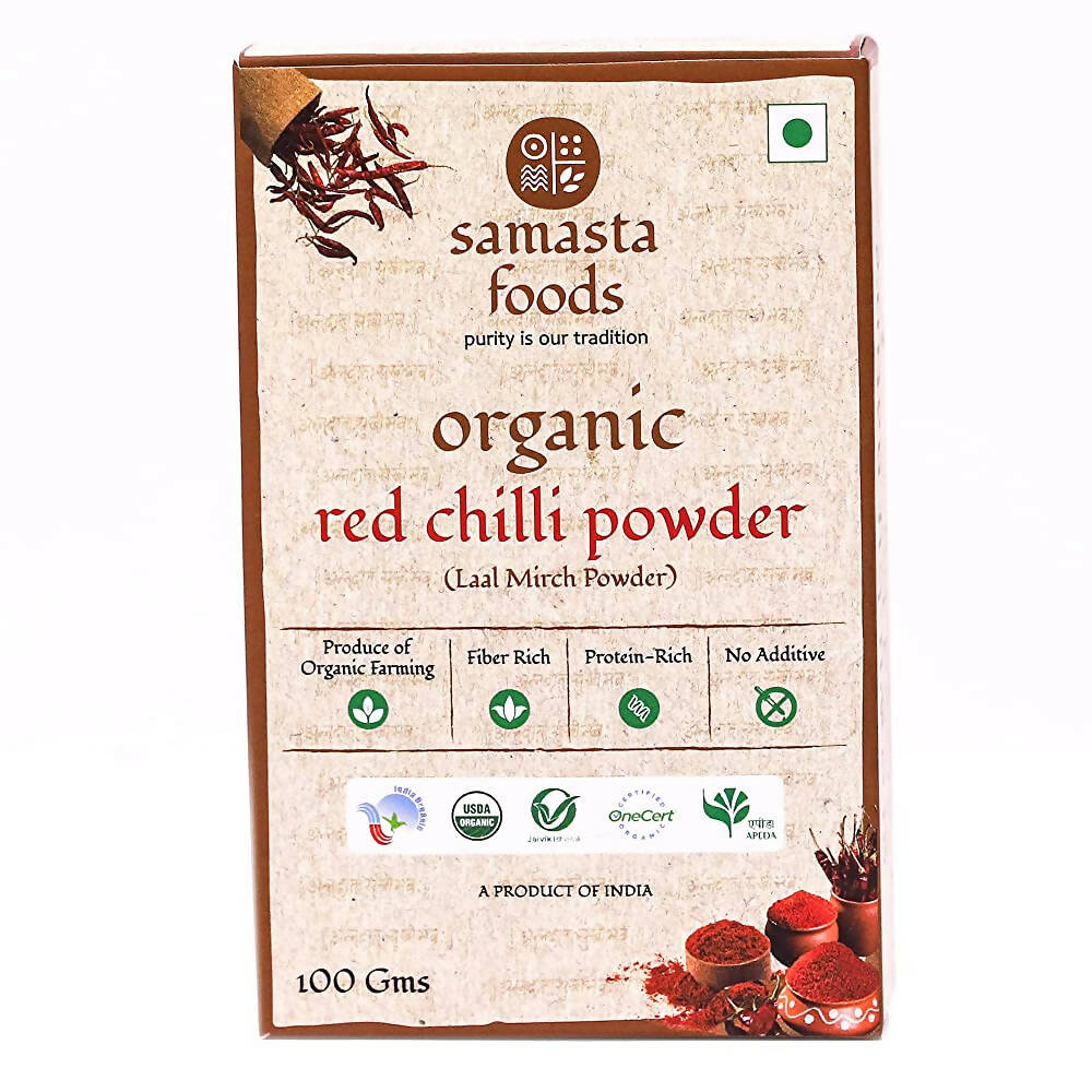 Samasta Food Organic Red Chilli (Lal Mirch) Powder