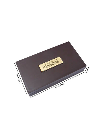 Golden Peacock Brown & Gold-Toned 24 Ct Gold Foil Makka Madina Dua Box